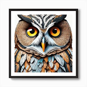 Owl Painting Art Print