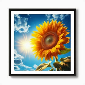 Sunflower In The Sun Art Print