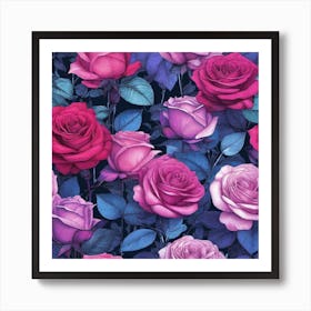 Pink Roses Art Print