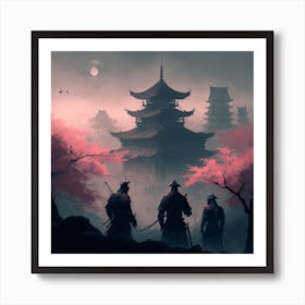 Myeera Ninja Warriors Samurai From A Distance Mist Fog Temples Póster