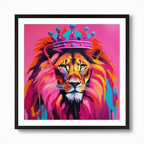 Lion With Crown Art Print