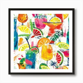 Tropical Drinks Art Print