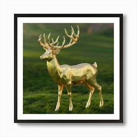 Golden Deer Art Print