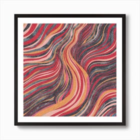 Abstract Wavy Lines  Art Print