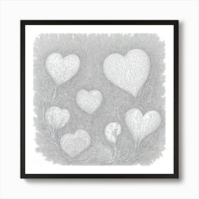 Hearts In The Forest Art Print