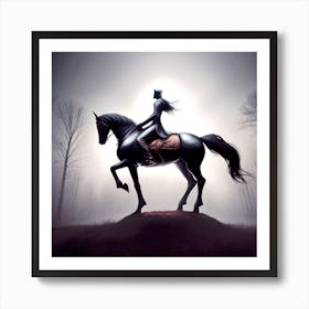 Girl On A Horse Art Print