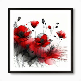 Red Poppies Art Print