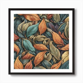 Autumn Leaves Pattern #5 Art Print