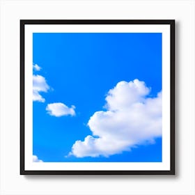 Blue Sky With Clouds Art Print