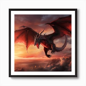 Dragon In The Sky Art Print