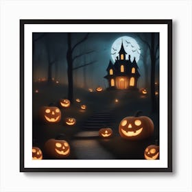 Halloween Pumpkins 2 Art Print