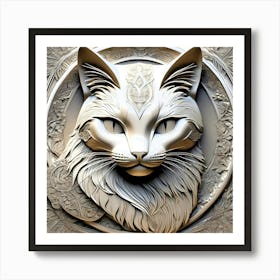 Feline Cat Creative Artwork Illustration 1 Art Print