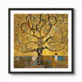 Gustav Klimt "Tree of Life," 4 Art Print