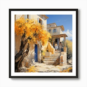 Aegean Village Art Print