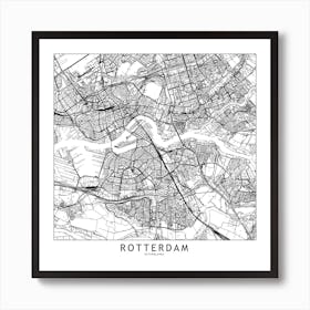 Rotterdam Map Line Art Print