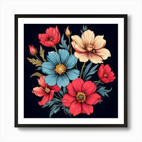 Bouquet Of Flowers 9 Art Print