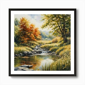 Autumn Stream 1 Art Print