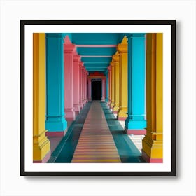 Colorful Hallway Art Print