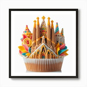 Sagrada Familia Cupcake 2 Art Print