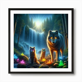 Wolf In The Forest 1 Art Print