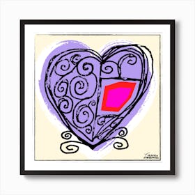 Hearts of Love The Color Purple love by Jessica Stockwell Art Print