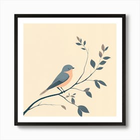 Bird On Branch Art Print