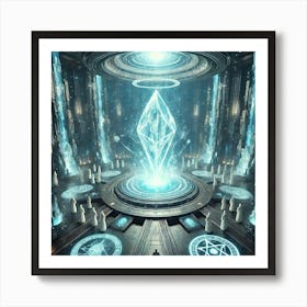 Central Cryo Crystal Nexus Art Print