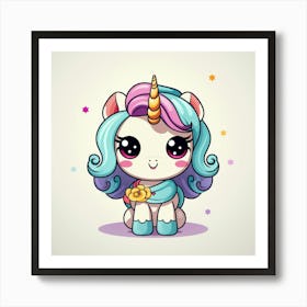 Cute Unicorn 559 Art Print