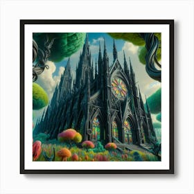 Cathedral In The Forest Art Print