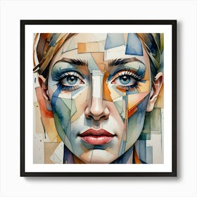 Abstract Portrait Of A Woman Art Print