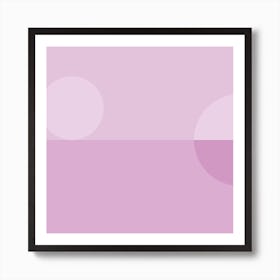 Crisp Edge Circles & Horizon In Pale Orchid Art Print