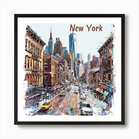 PostCard Artwork New York 1 Art Print