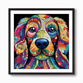 Psychedelic Dog Art Print