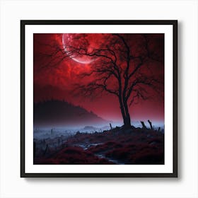 Full Moon In The Sky Art Print