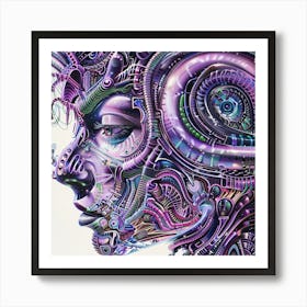 Futuristic Woman 9 Art Print