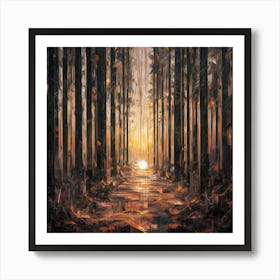 Abstract Art Forest Art Print