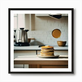 Kitchen pancakes stack Art Print