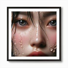 Wet Face Art Print