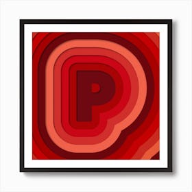 P Paper Alphabet  Art Print