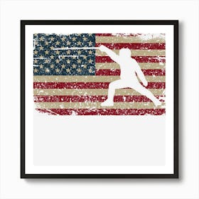 Fencer American Flag I Proud Fencing Gift Idea Art Print