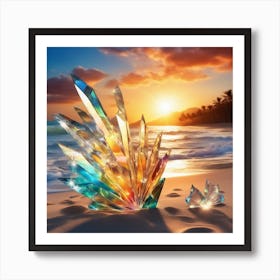Crystals On The Beach Art Print