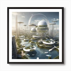 Futuristic City 122 Art Print