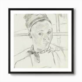 Bust Of A Young Breton Woman (Possibly Marie Lagadu), Paul Gauguin Art Print