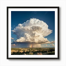 Cumulus Clouds Towering High Creating An Overcast Day In A Natural Outdoor Landscape Cumulus Clou (4) 1 Art Print