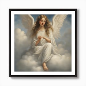 Angel In The Clouds 1 Art Print