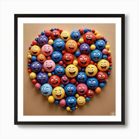 Emoji Heart Art Print
