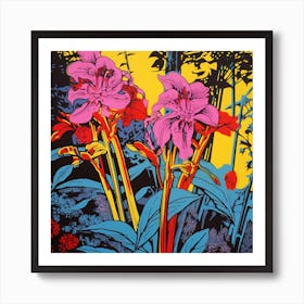 Monkey Orchid 3 Pop Art Illustration Square Art Print