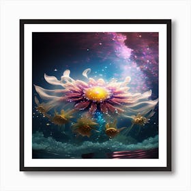 Flower In The Water 3 Art Print