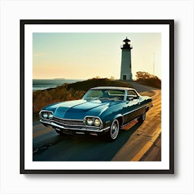 Car Elder Eve Studio 70s Fast Lighthouse Secure Tire Success Status Potent America Repa (3) Art Print