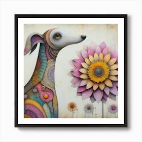 A whimsical dog 3 Art Print